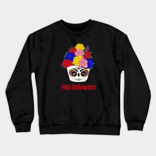 Cute and creepy espanol Halloween Catrina cupcake Crewneck Sweatshirt